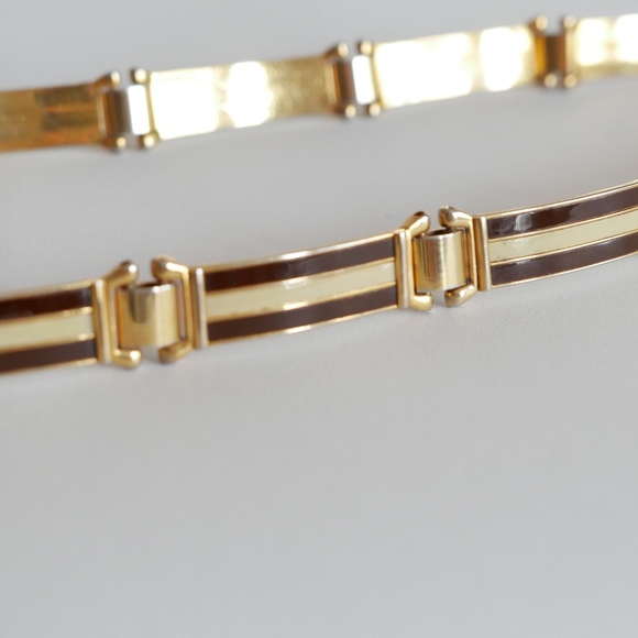 Vintage 70\'s GUCCI Enamel and Gold Tone Belt main image 4